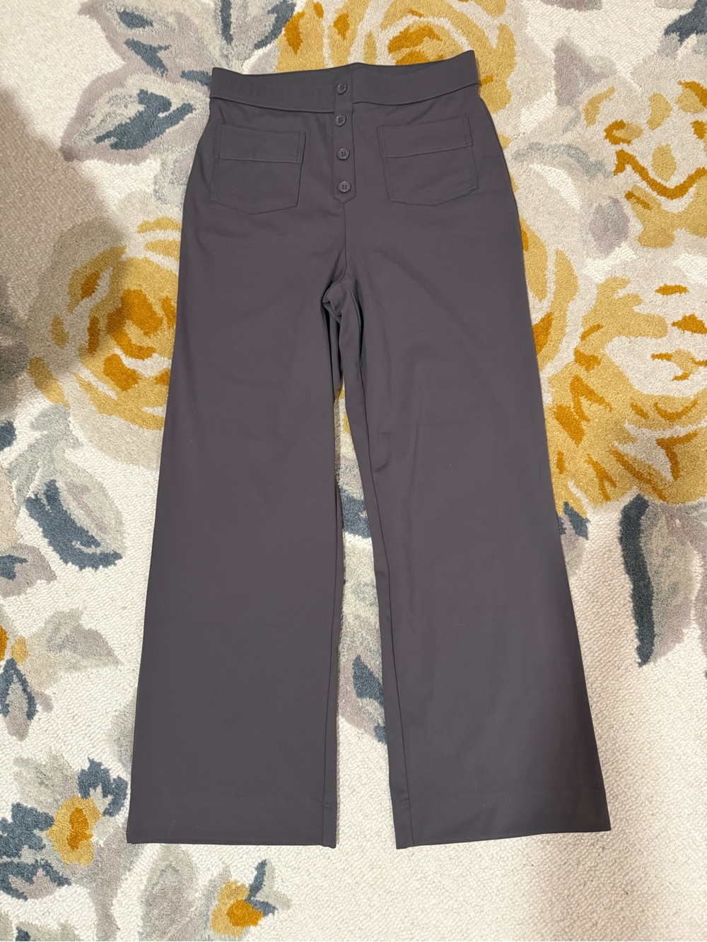 Halara DayStretch High Waisted Button Multi Pockets Straight Leg Casual Pants L